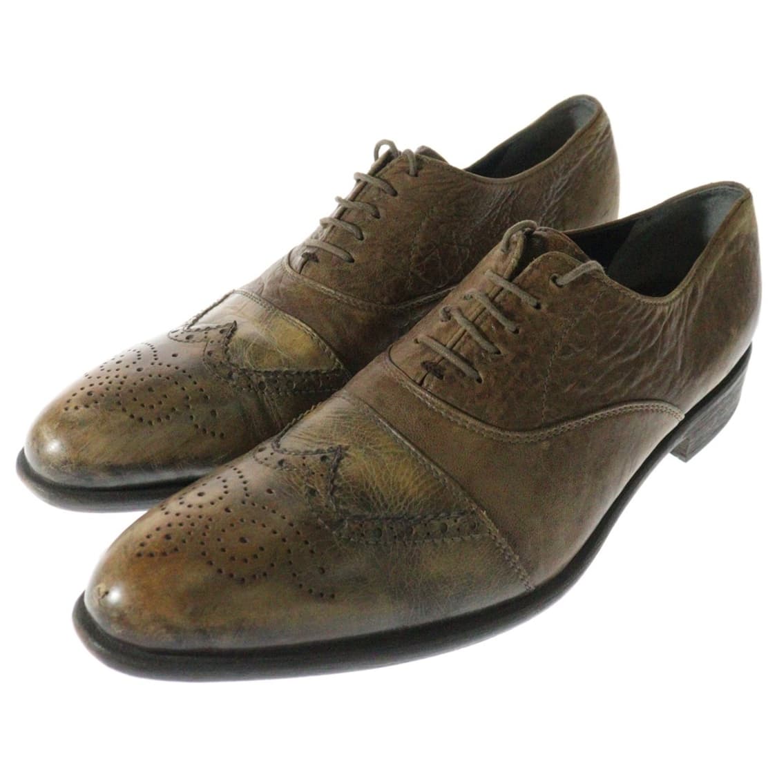 미하라 야스히로 빈티지가공 윙팁 드레스슈즈 상품이미지1