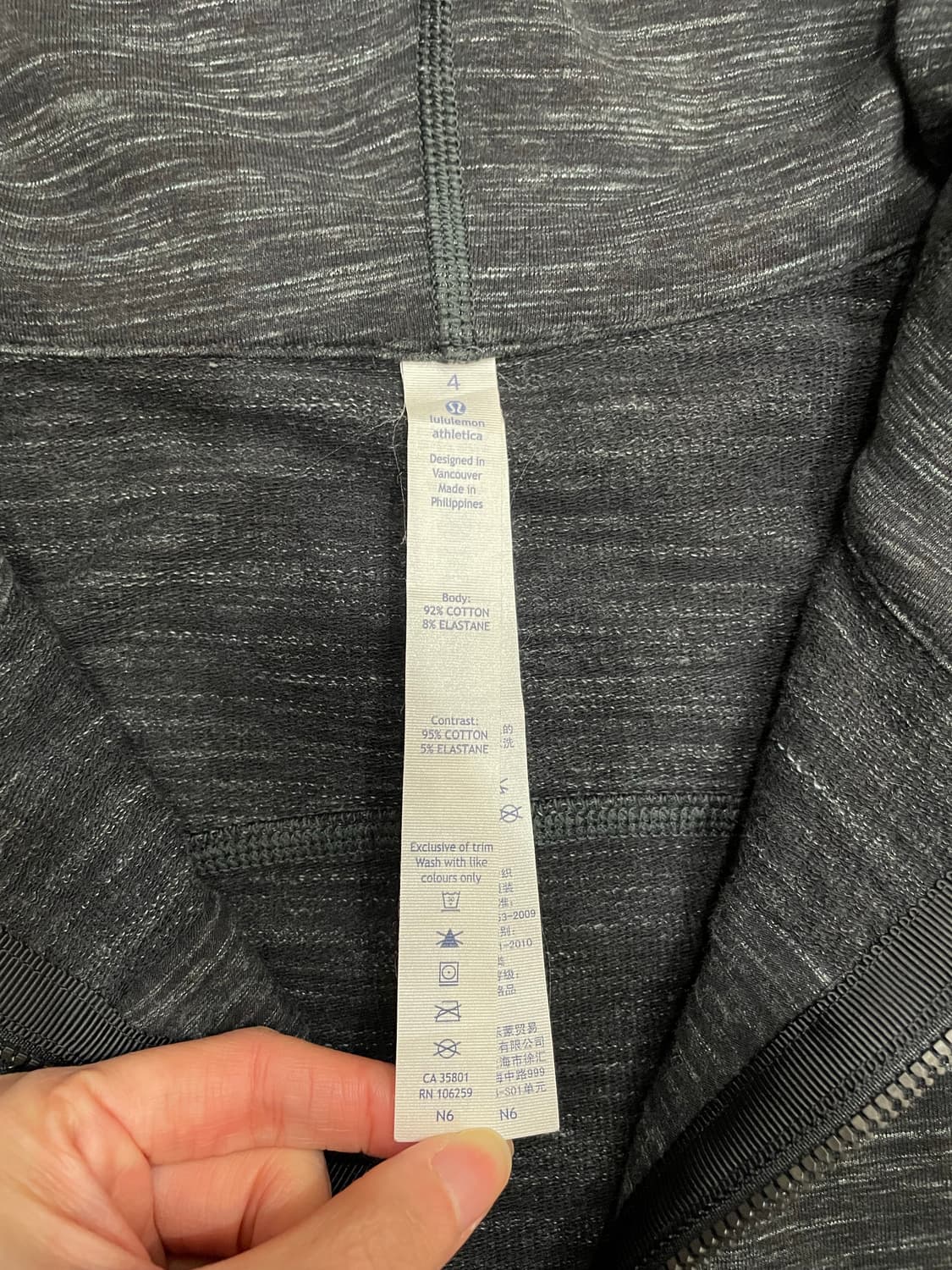 룰루레몬 애슬레티카 스쿠바 풀집 후디 그레이 4 상품이미지7