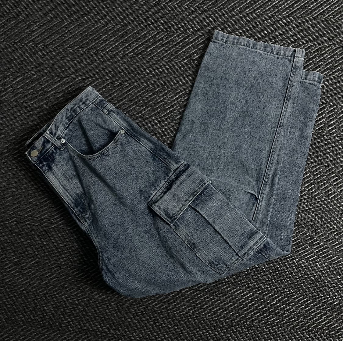 ESN 빈티지 워시드 유틸리티 데님 카고 팬츠y 3929 상품이미지1