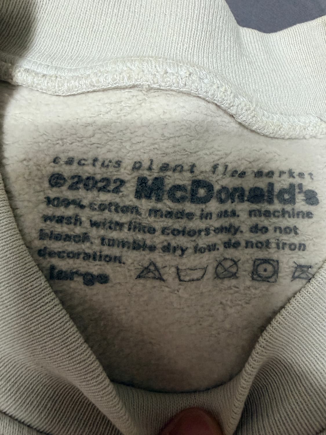 CPFM x 맥도날드 크루넥 그레이 (L size) 상품이미지3