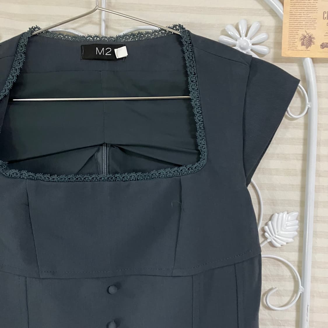 빈티지 딥블루 레이스 블라우스 905 y2k 스트릿 모리 갸루 일본빈티지 상품이미지3