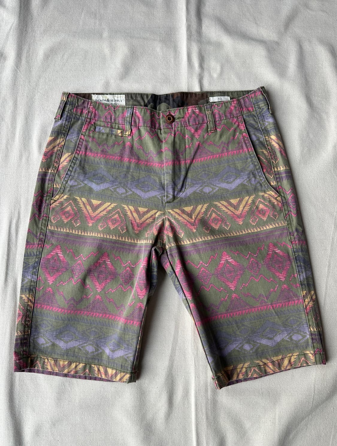 데님앤서플라이 랄프로렌 아즈텍 나바호 패턴 쇼츠 32  상품이미지1