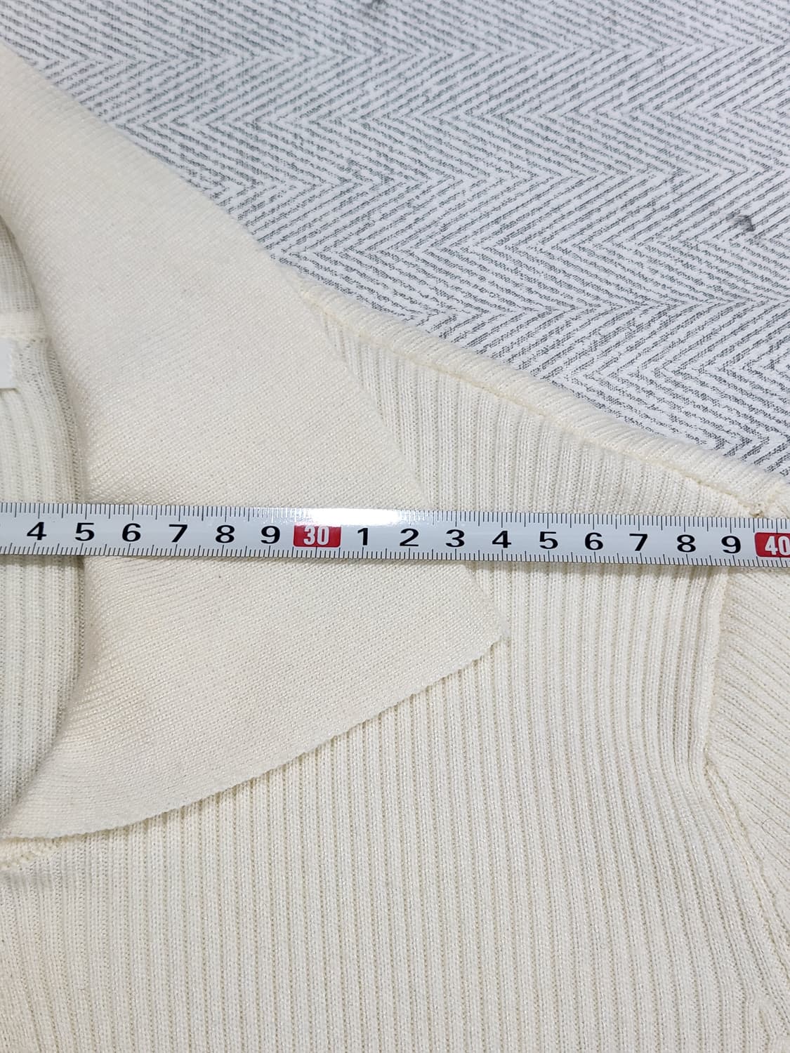 [F] 원더먼트 아이보리 카라넥 니트 가디건 상품이미지8