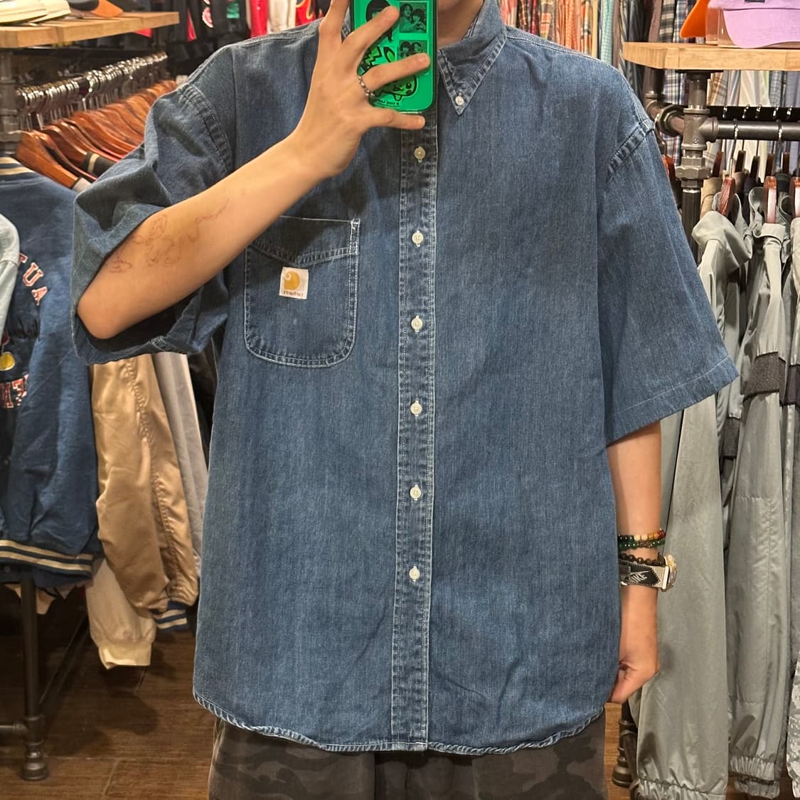 [HI] 칼하트 반팔 데님셔츠 상품이미지2