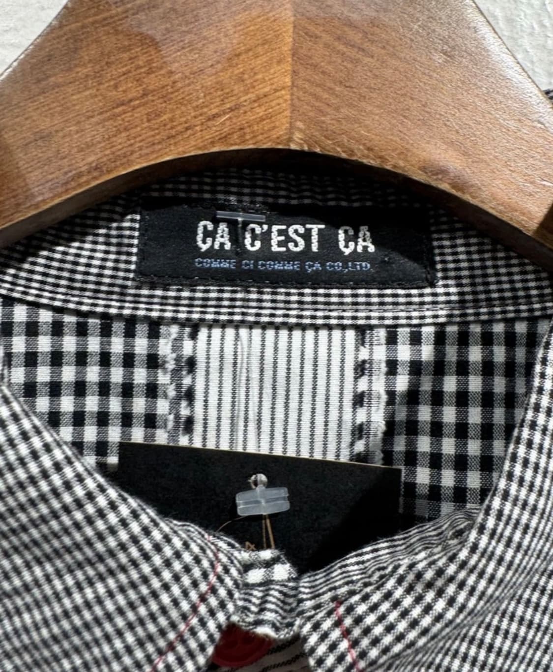 [2002]Cac'est ca gray checked shirt 상품이미지3