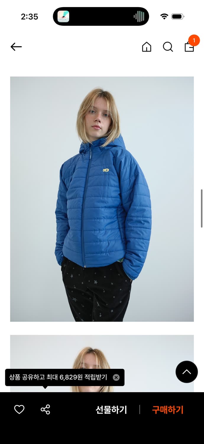 엔조블루스 블루패딩 상품이미지1