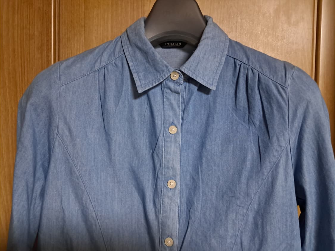 폴햄 여성 롱 데님셔츠 F 상품이미지4