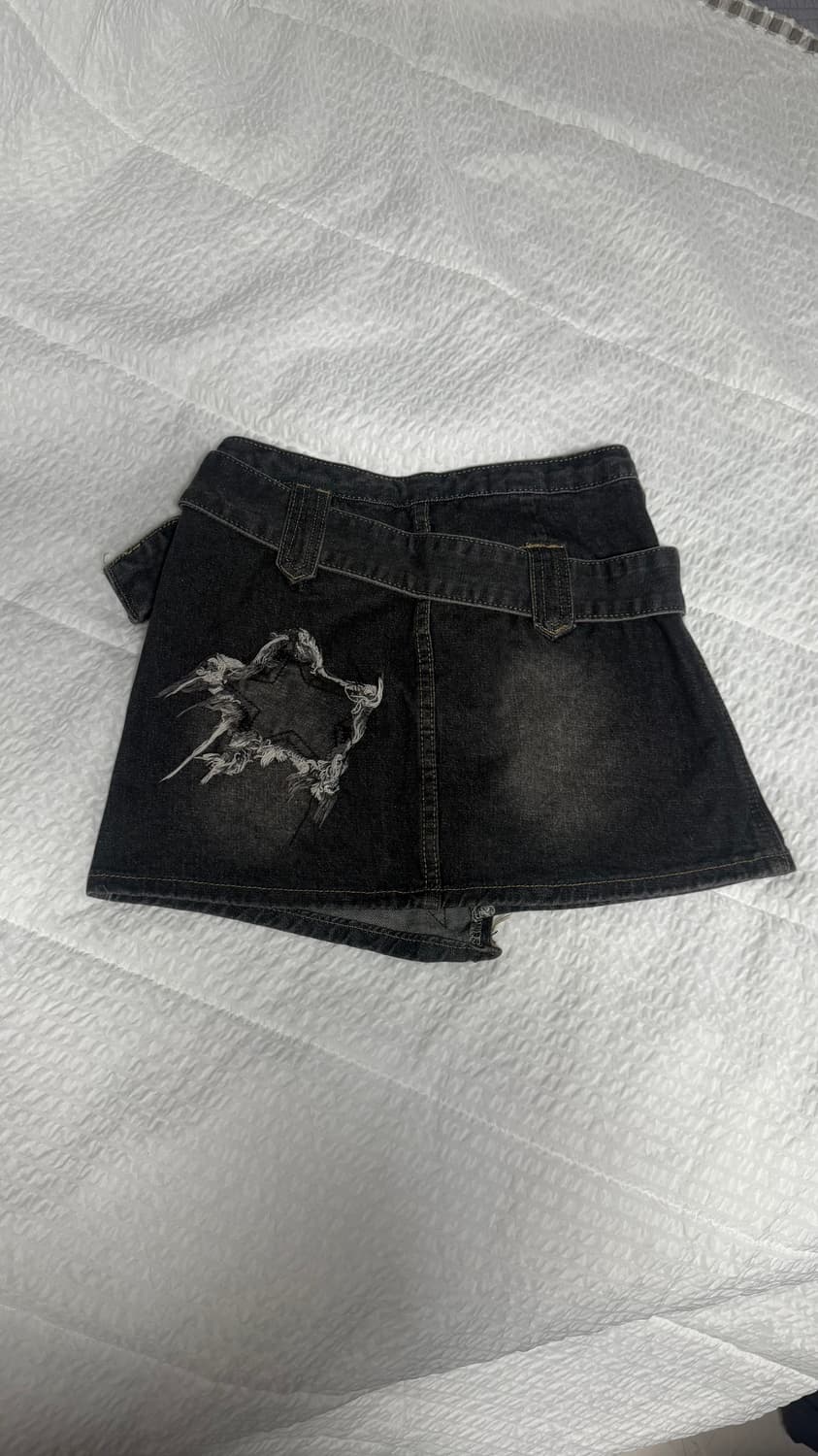 흑청 별 언발스커트 상품이미지2