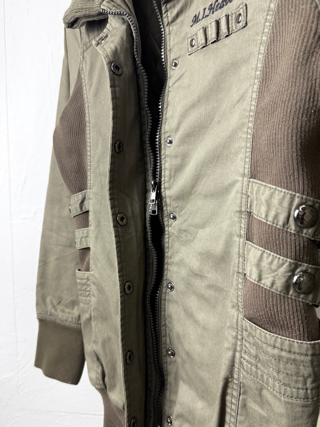 M.I.Heaven 리브 패널 블루종 자켓 상품이미지3