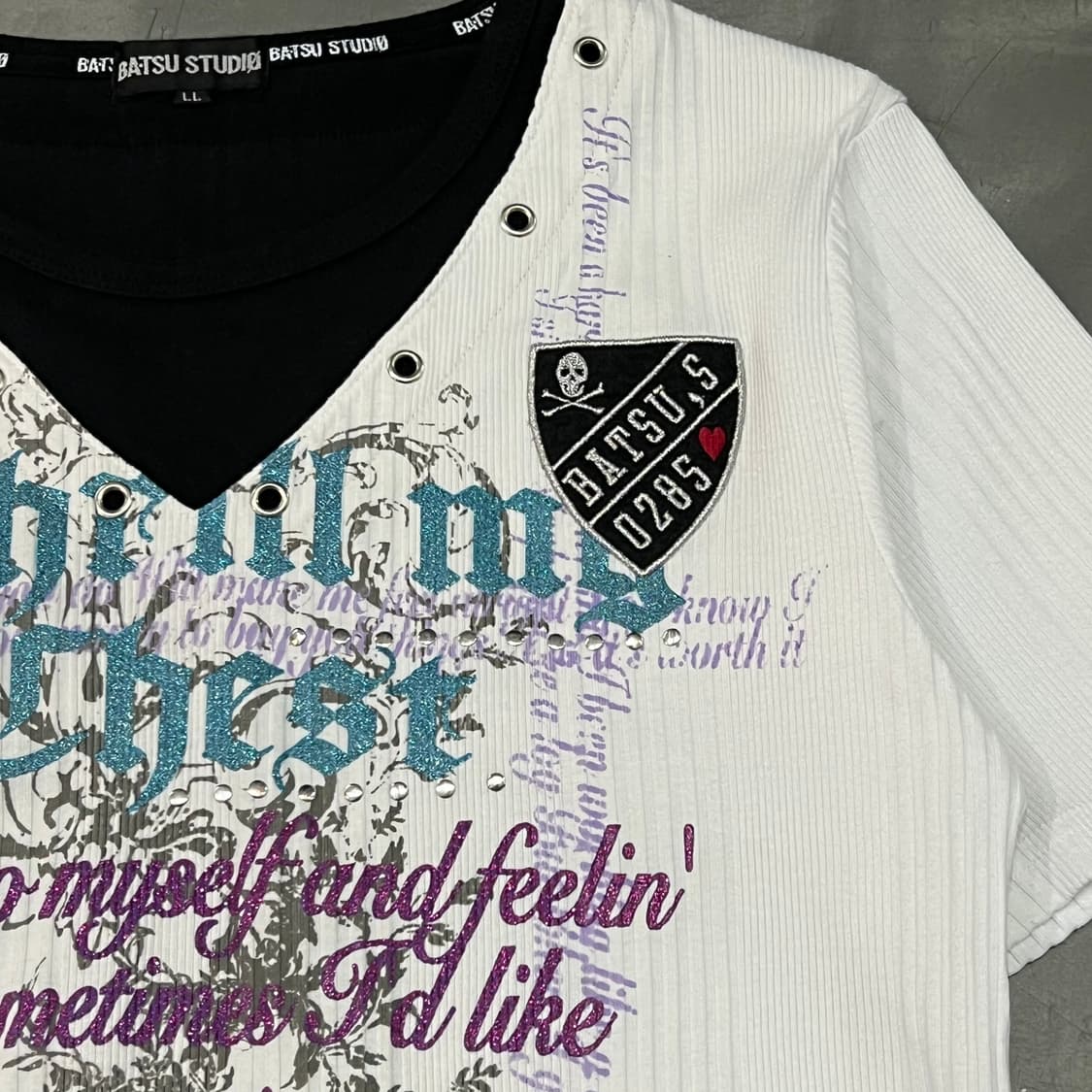  y2k 펑크 레터링 반팔티 y16232 상품이미지4