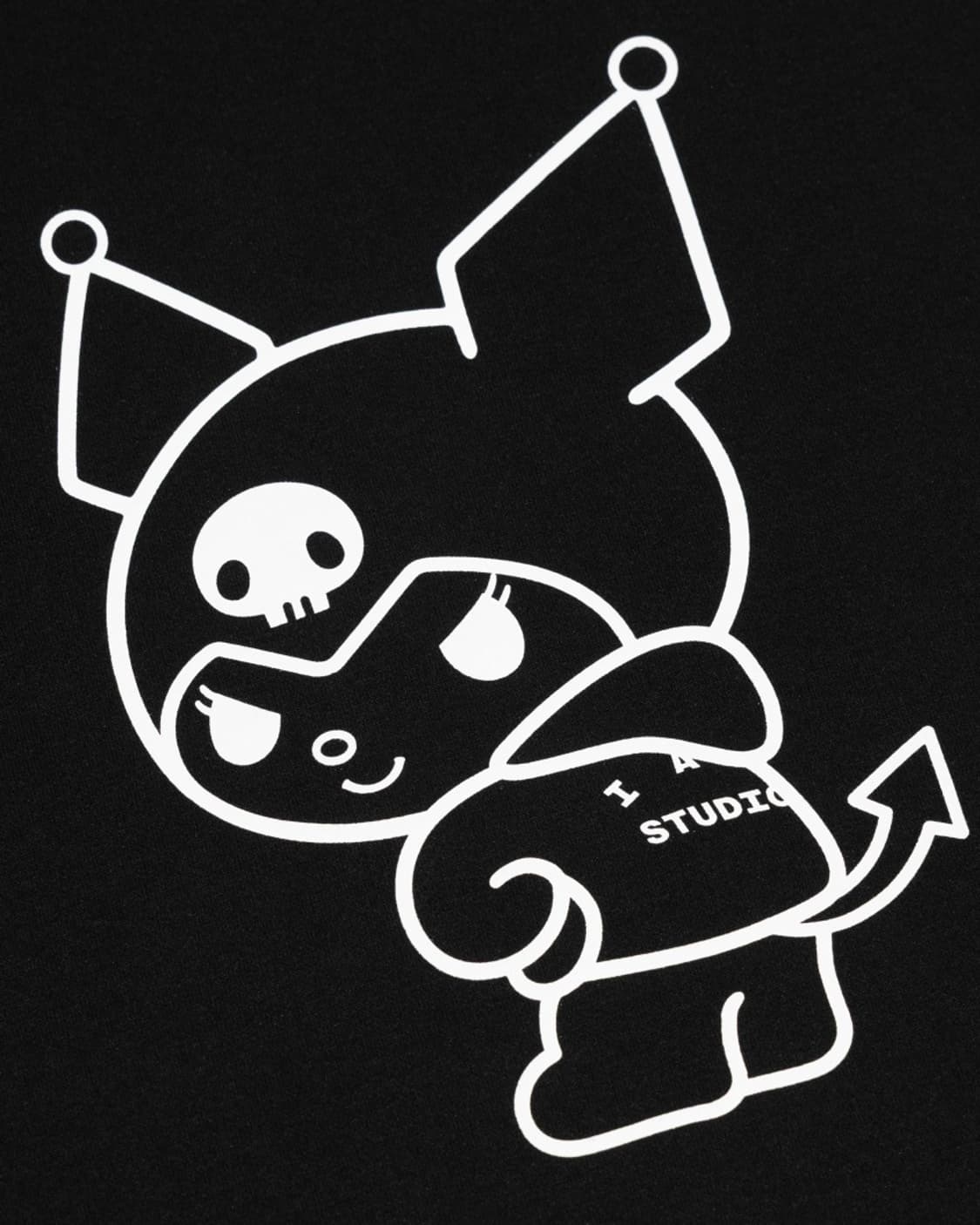 아이앱 쿠로미 반팔 티셔츠 블랙 - S,M 상품이미지3