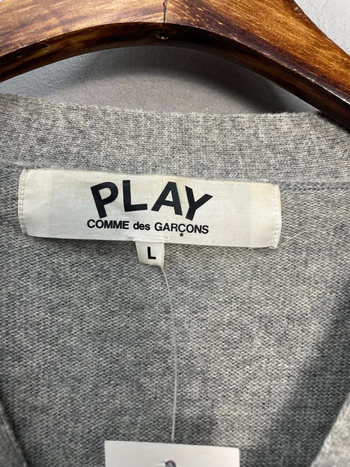 꼼데가르송 화이트 하트와펜 그레이 가디건 H2067 상품이미지5