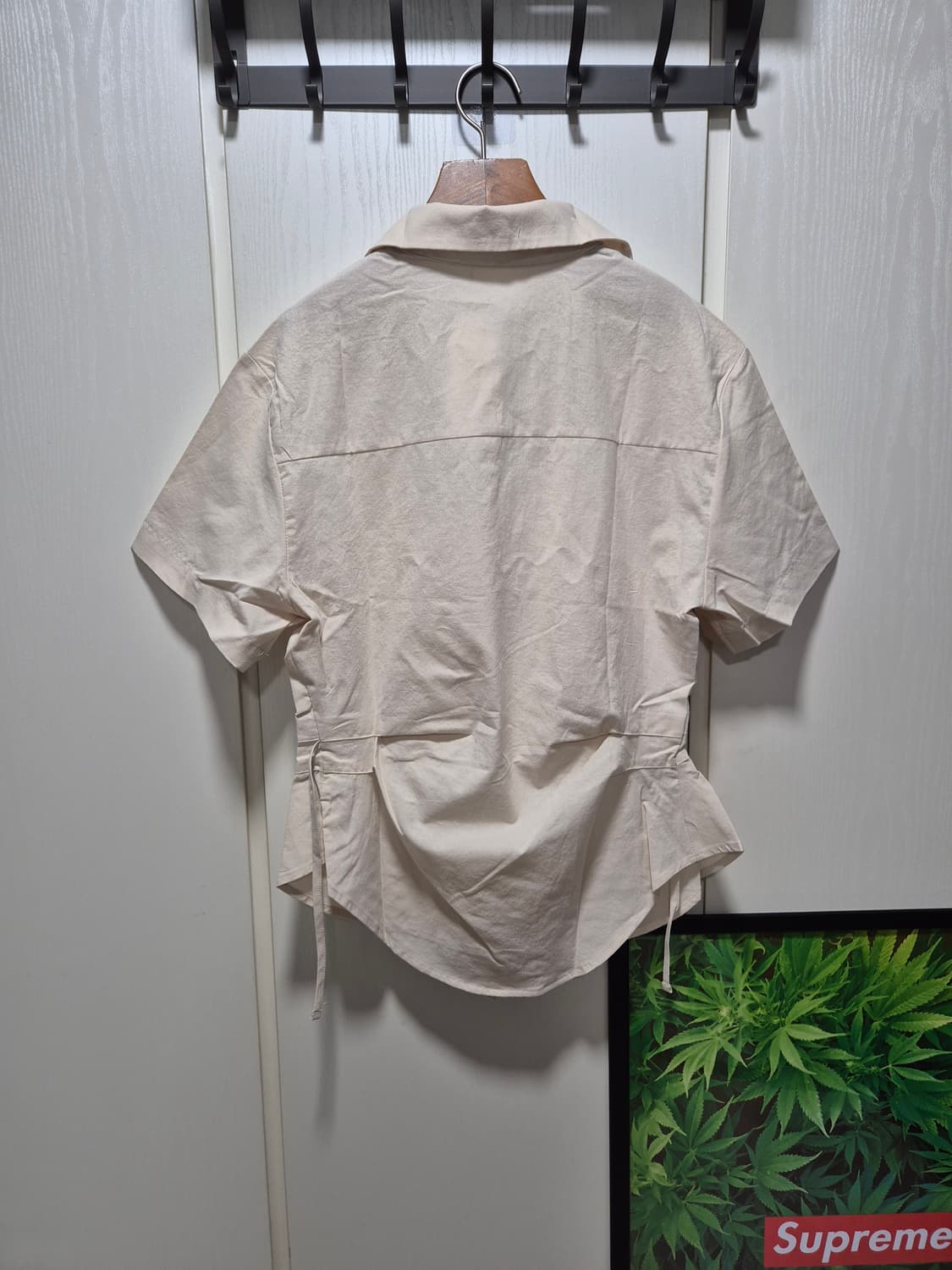 (세일)(새상품)마리끌레르 랩 블라우스 베이지 반팔 상품이미지10