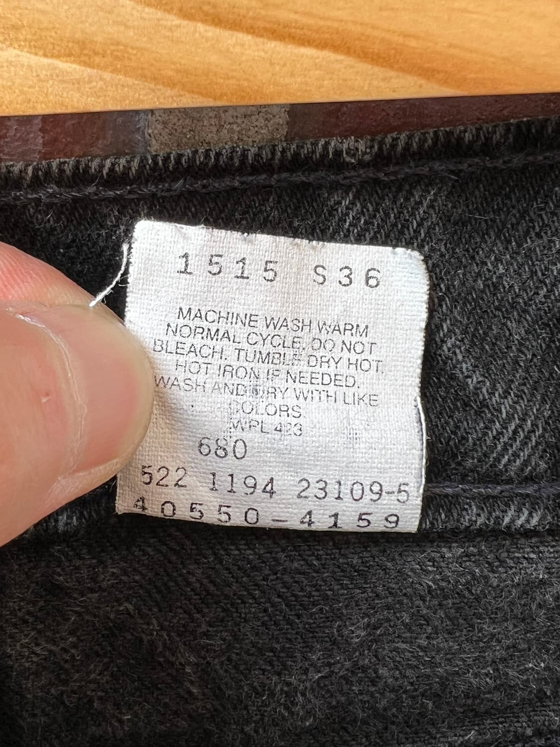 90's [32x32] 리바이스 550 USA 오렌지탭 블랙 데님 팬츠 상품이미지7