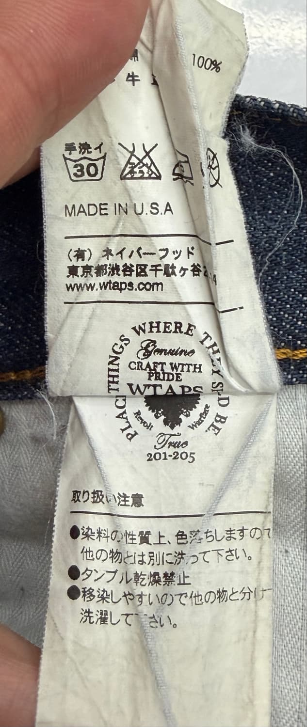 Wtaps 더블탭스 셀비지 데님 팬츠 상품이미지10