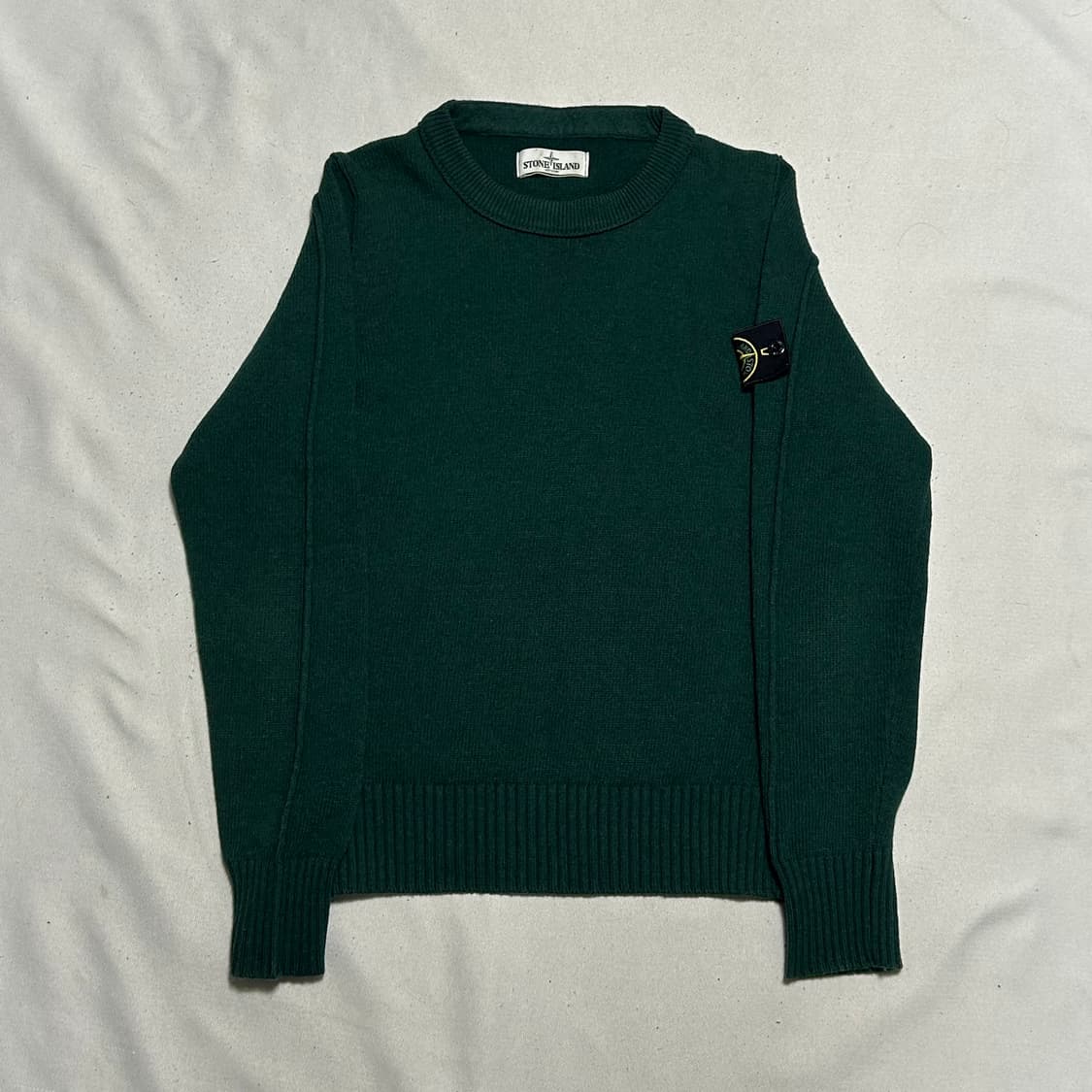S 스톤아일랜드 그린 울 혼방 패치와펜 니트 상품이미지2