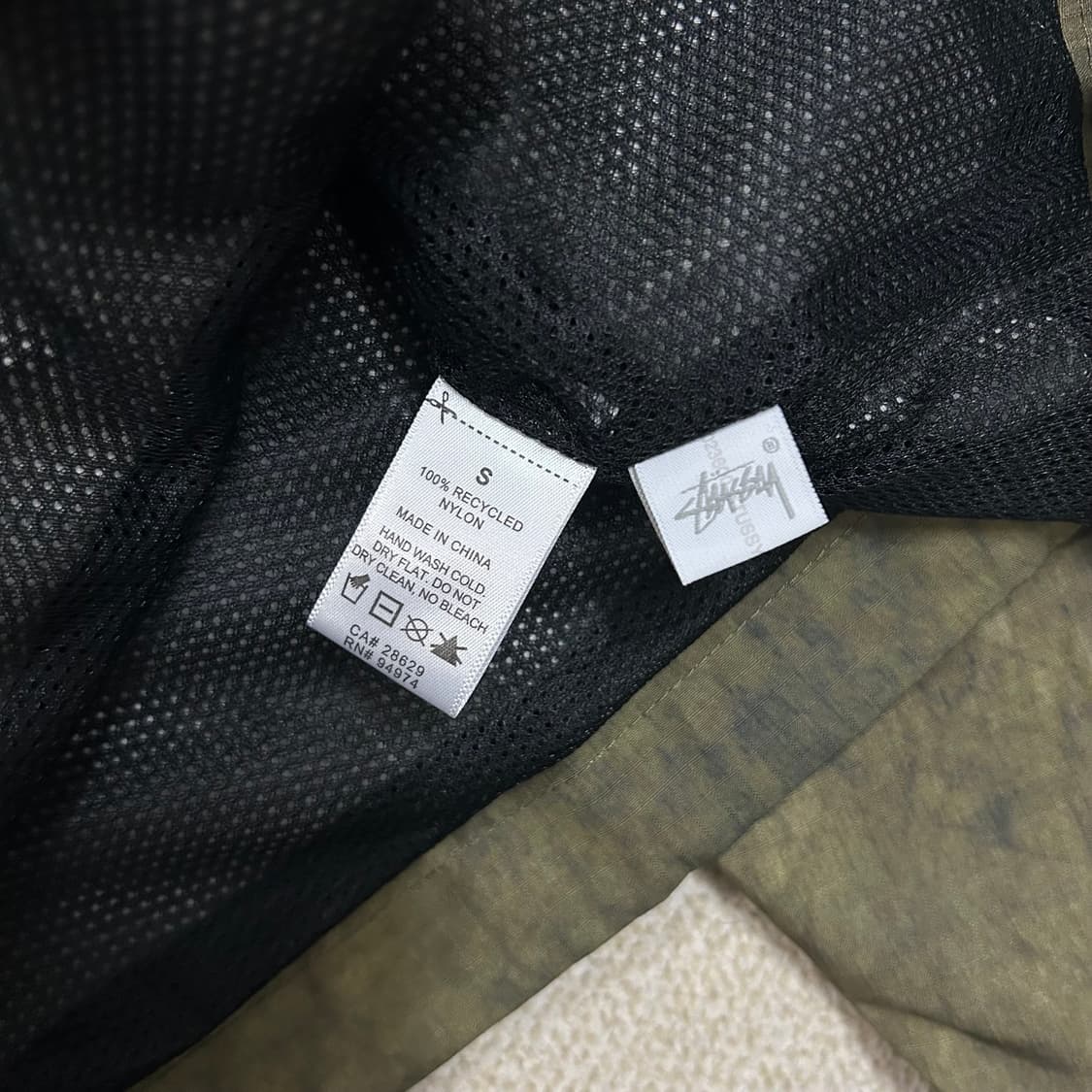 (M) 스투시 리사이클 카모쿼터 집업 풀오버자켓  상품이미지9