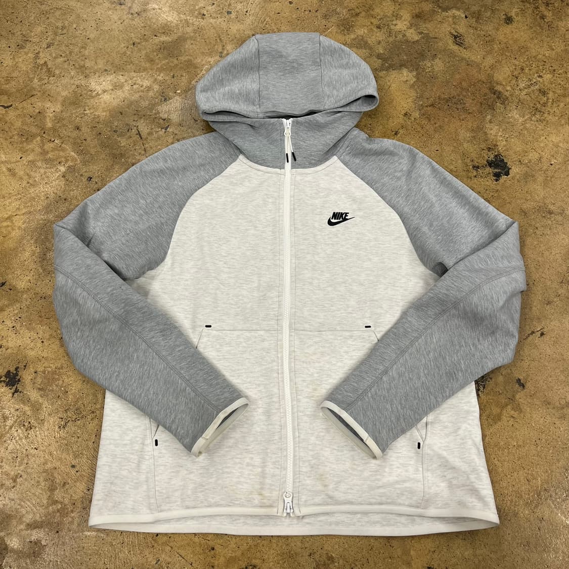 [정품/L] 나이키 테크 플리스 풀집업 후드 그레이 화이트 b18 상품이미지2