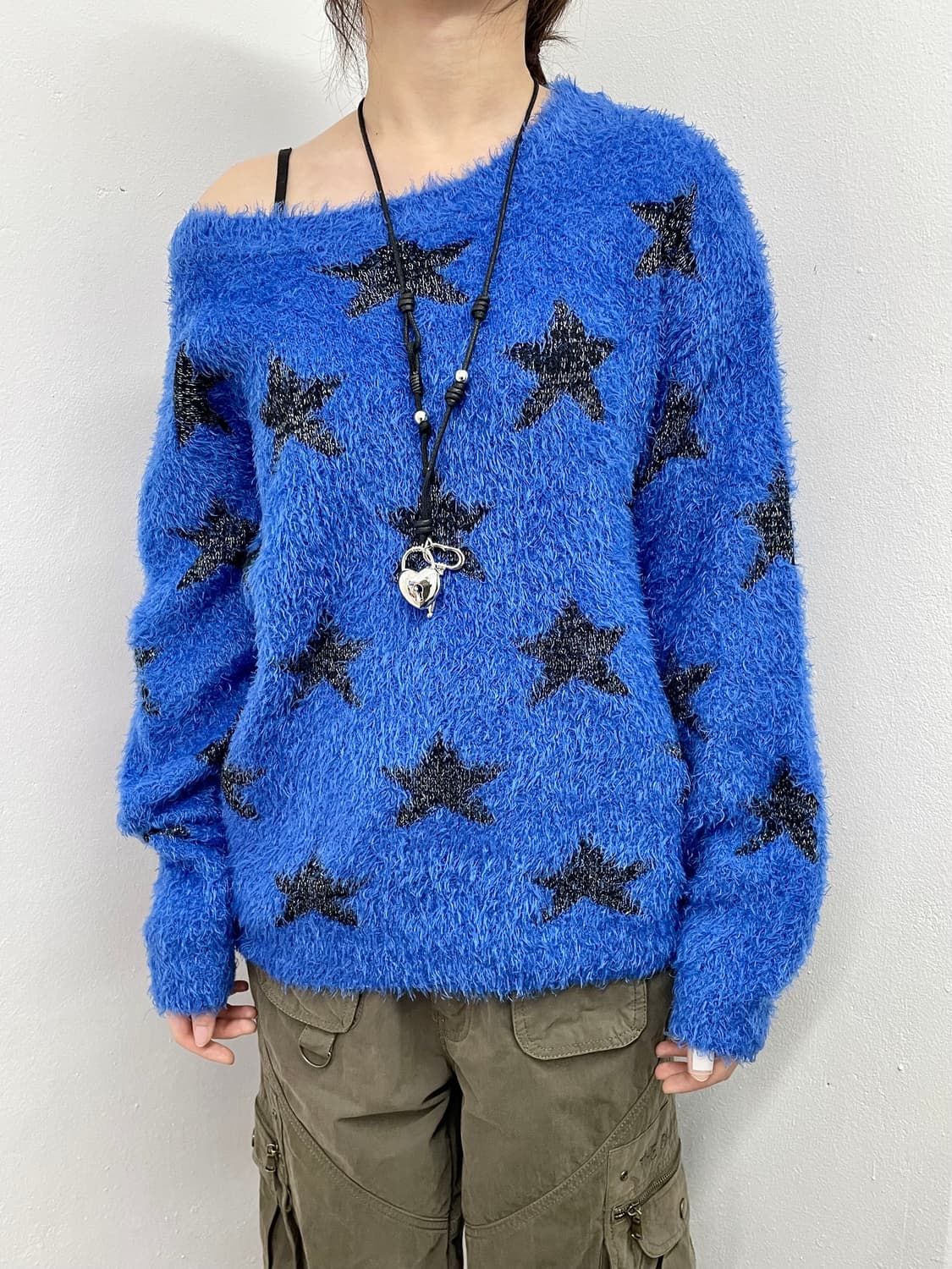 y2k 블루 스타 니트💙 상품이미지2