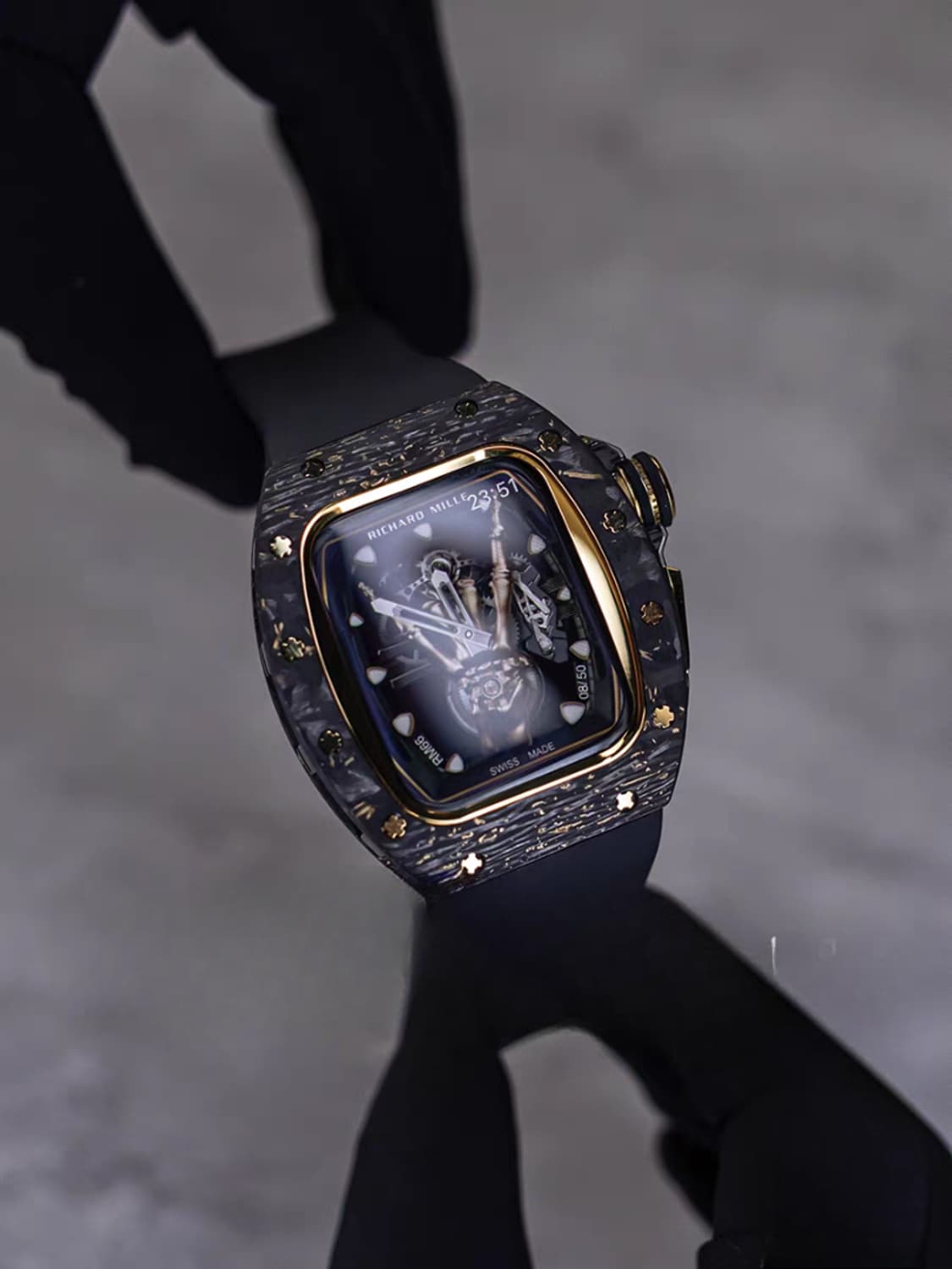 Oceanora 리차드 밀 탄소 섬유 애플 워치 케이스 상품이미지2