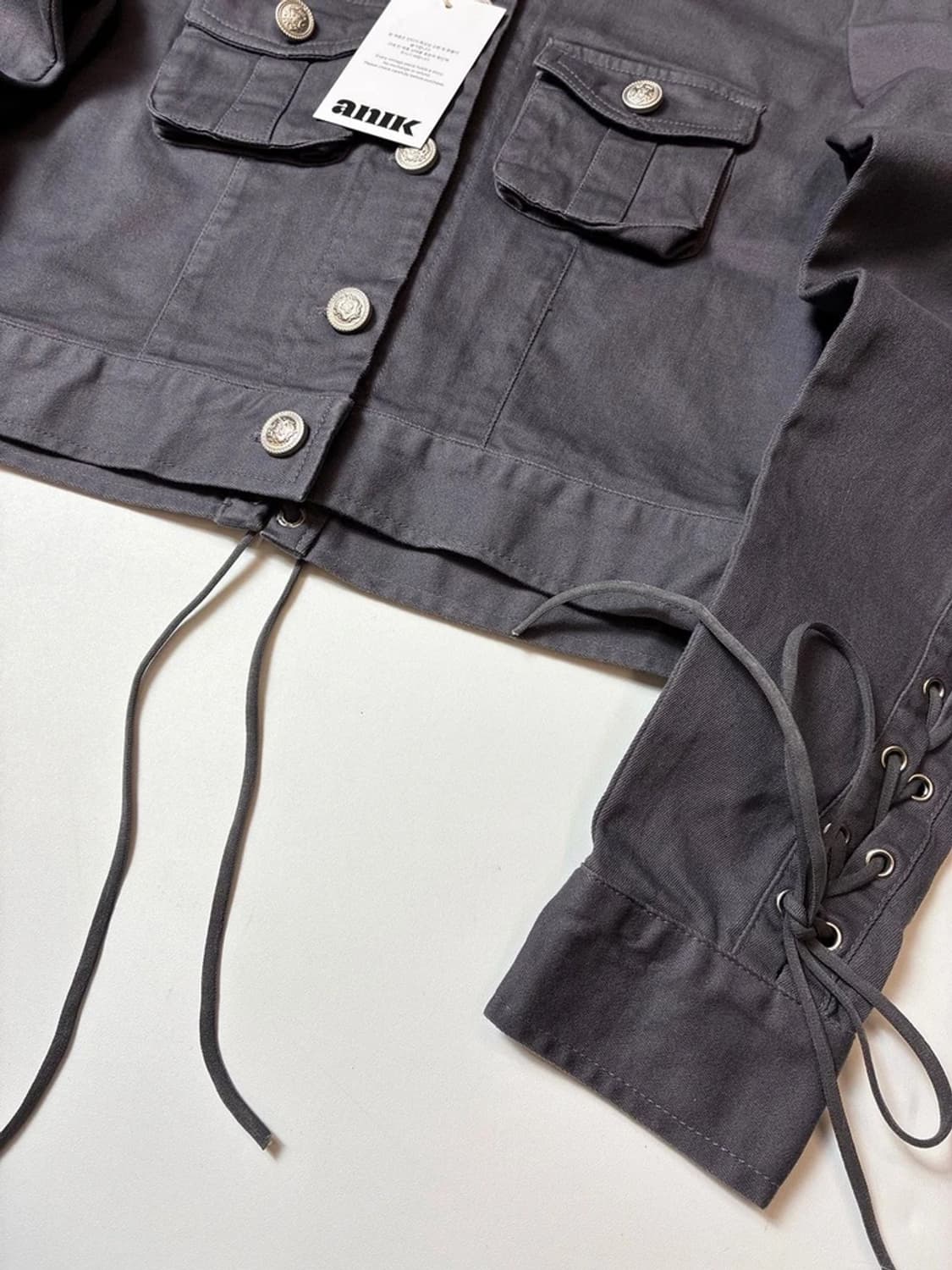 Selected 레이스업 크롭 자켓 PN8334 상품이미지3