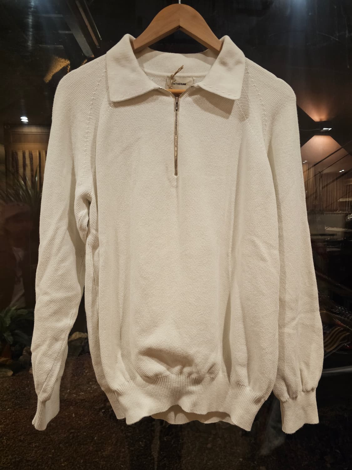 인더로우 와플 하프집업 L사이즈 상품이미지1