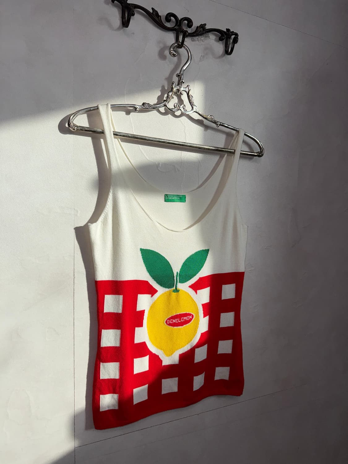Benetton lemon basket knit sleeveless 상품이미지6