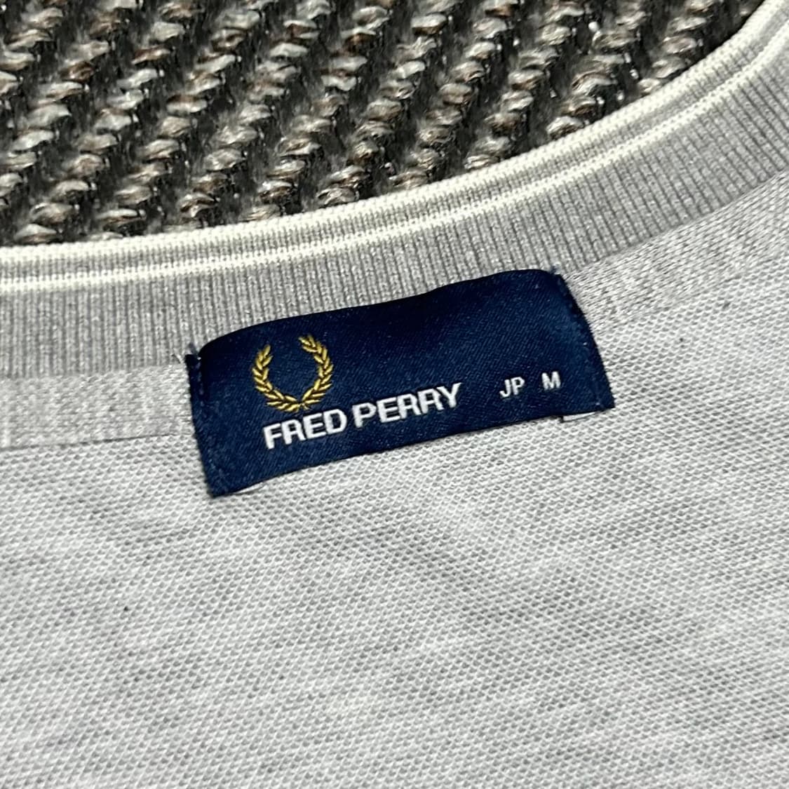 [M] Fred Perry 프레드페리 그레이 코튼 가디건 상품이미지4