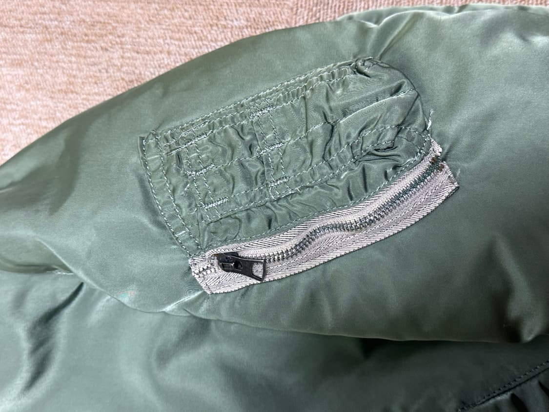 알파인더스트리 80s MA-1 마원 올리브  상품이미지3