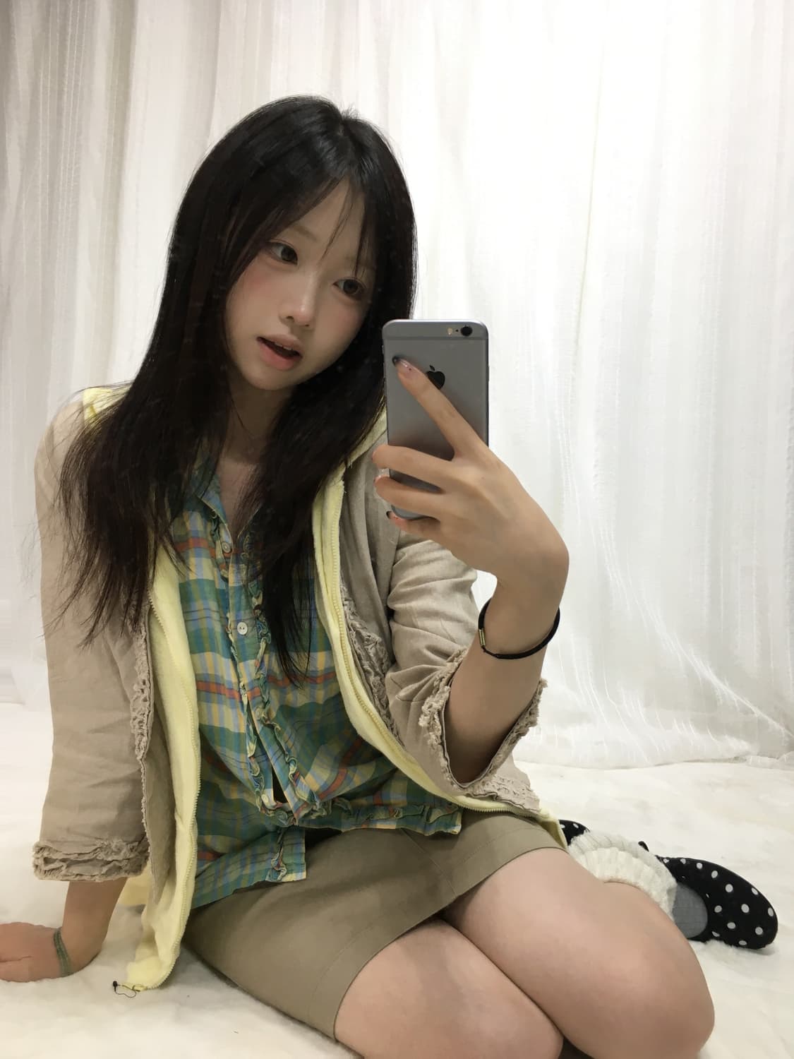 빈티지 레몬티 너드 소녀 코디세트 상품이미지2