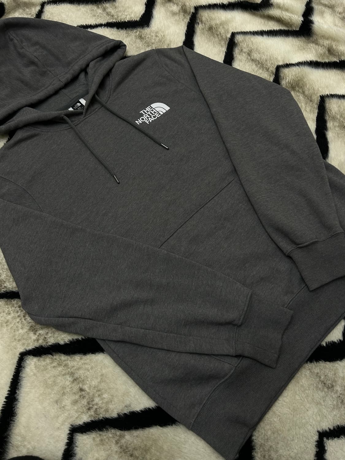 [한국L]노스페이스 빅로고 후드/그레이/기모 상품이미지3