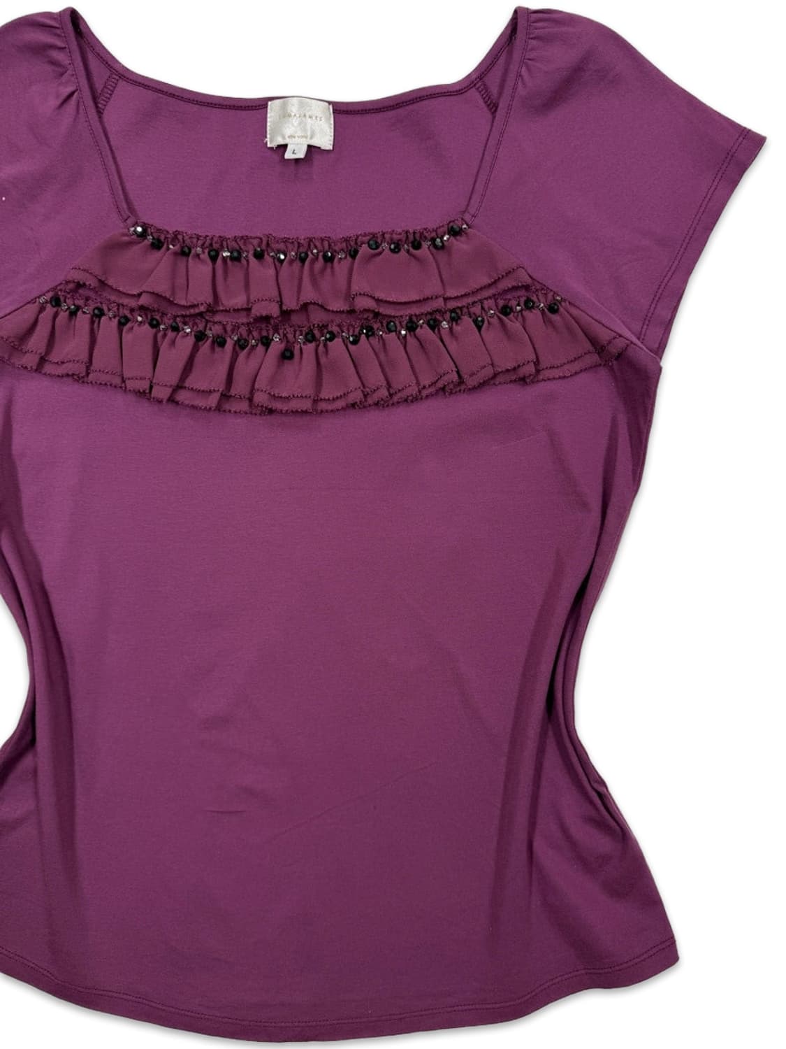 빈티지 EMMA JAMES 바이올렛 레이스 비즈 블라우스 상품이미지2