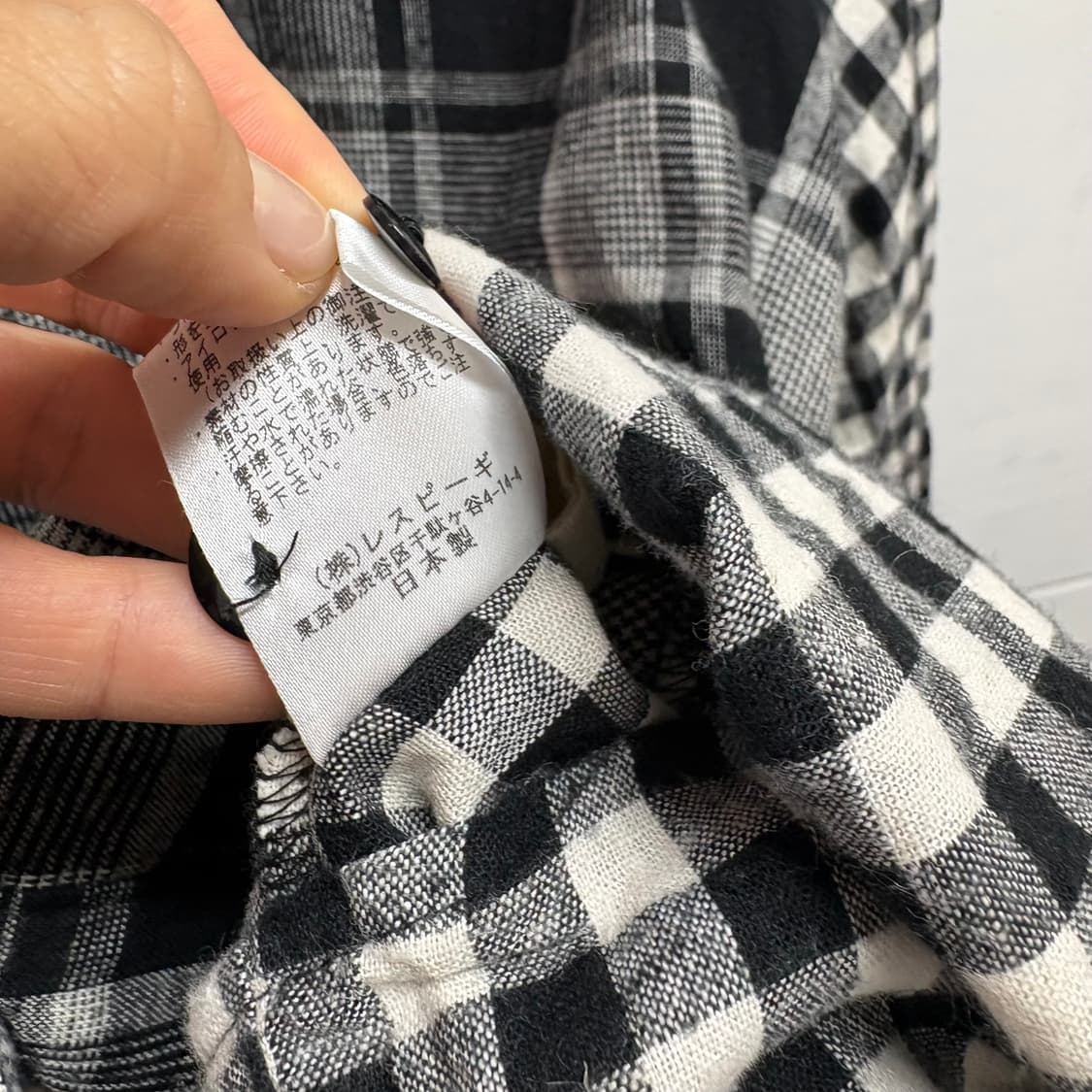 La nature 패치워크 모리걸 체크 셔츠 블라우스  JPN 상품이미지5