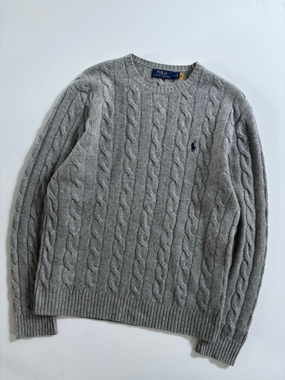 Polo 폴로 랄프로렌 신형 큐알 그레이 케이블 니트 상품이미지1