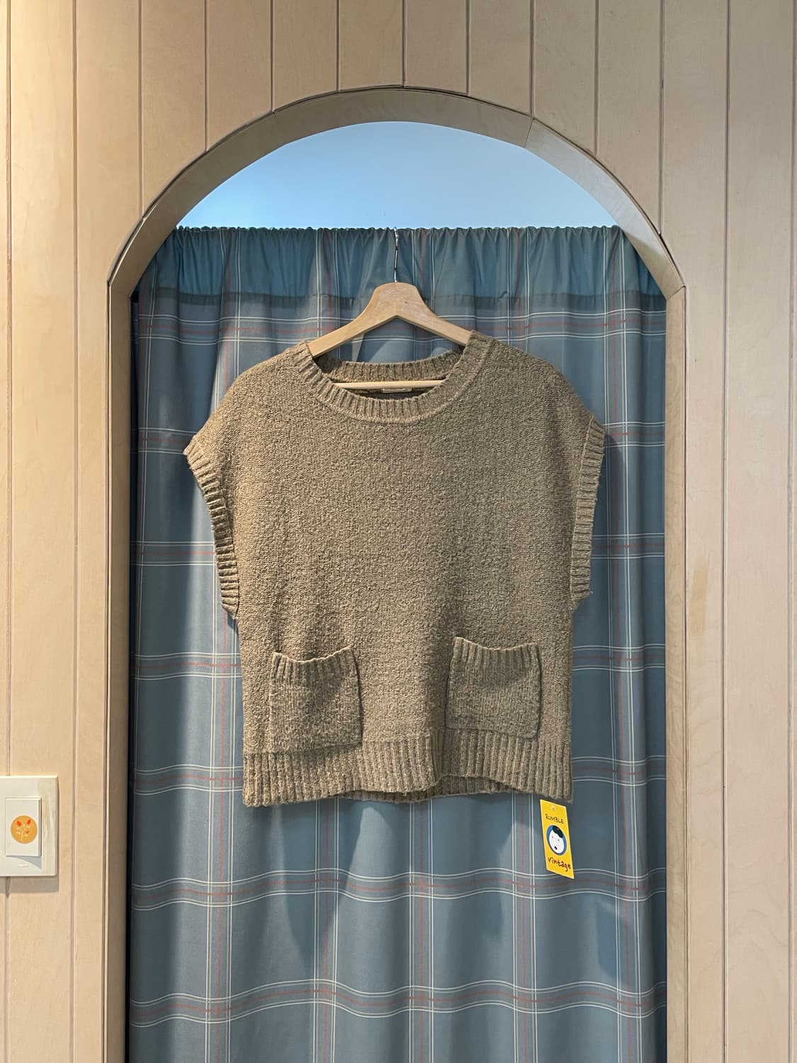 일본빈티지 포켓 니트조끼 상품이미지2