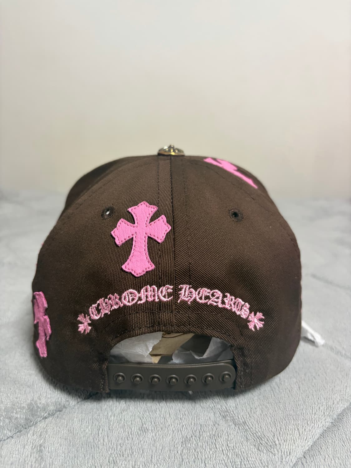 크롬하츠 브라운 핑크 크로스패치 베이스볼캡 모자 상품이미지4