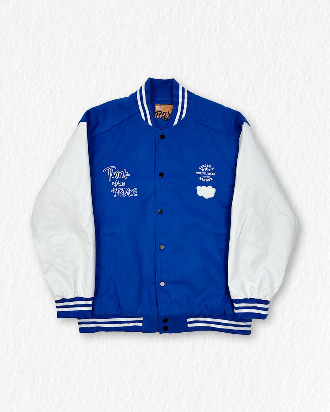 베이직플랜 바시티 자켓 블루 상품이미지1