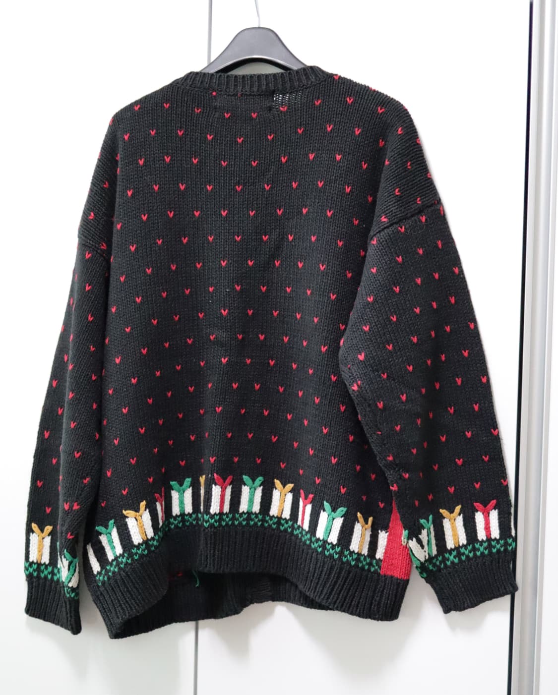 빈티지 핸드메이드 핸드니트 크리스마스 곰돌이 테디베어 니트 가디건 상품이미지2