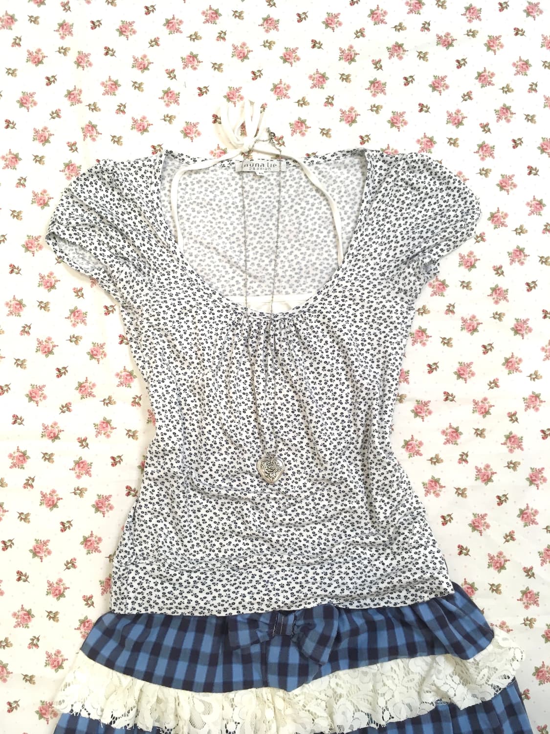 made in Italy floral layered puff t shir 상품이미지1