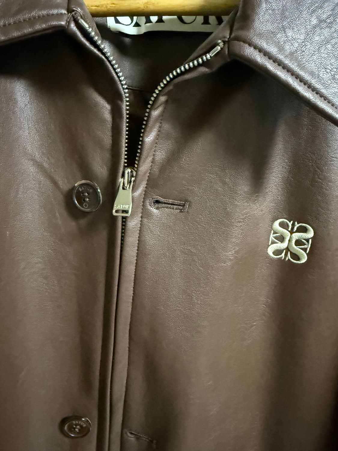 세터 레더 블루종 자켓 XL 브라운 상품이미지8