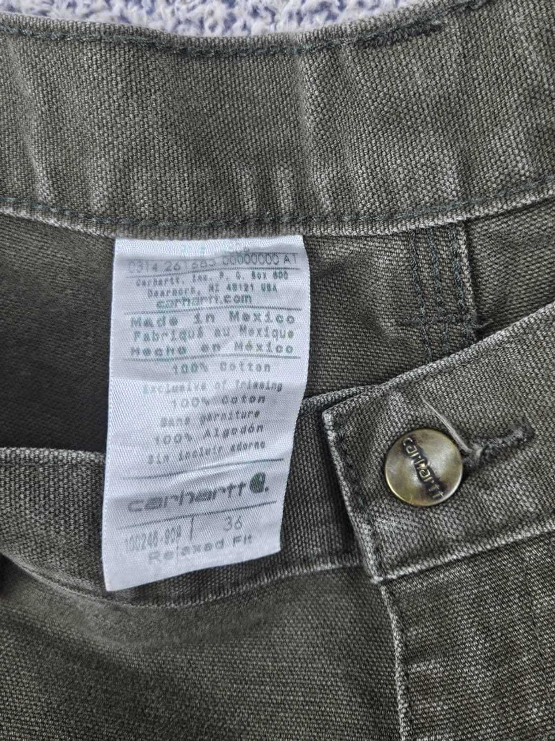 칼하트 덕캔버스 더블니 워크 쇼츠 반바지 커스텀 (36") / 11887 상품이미지7