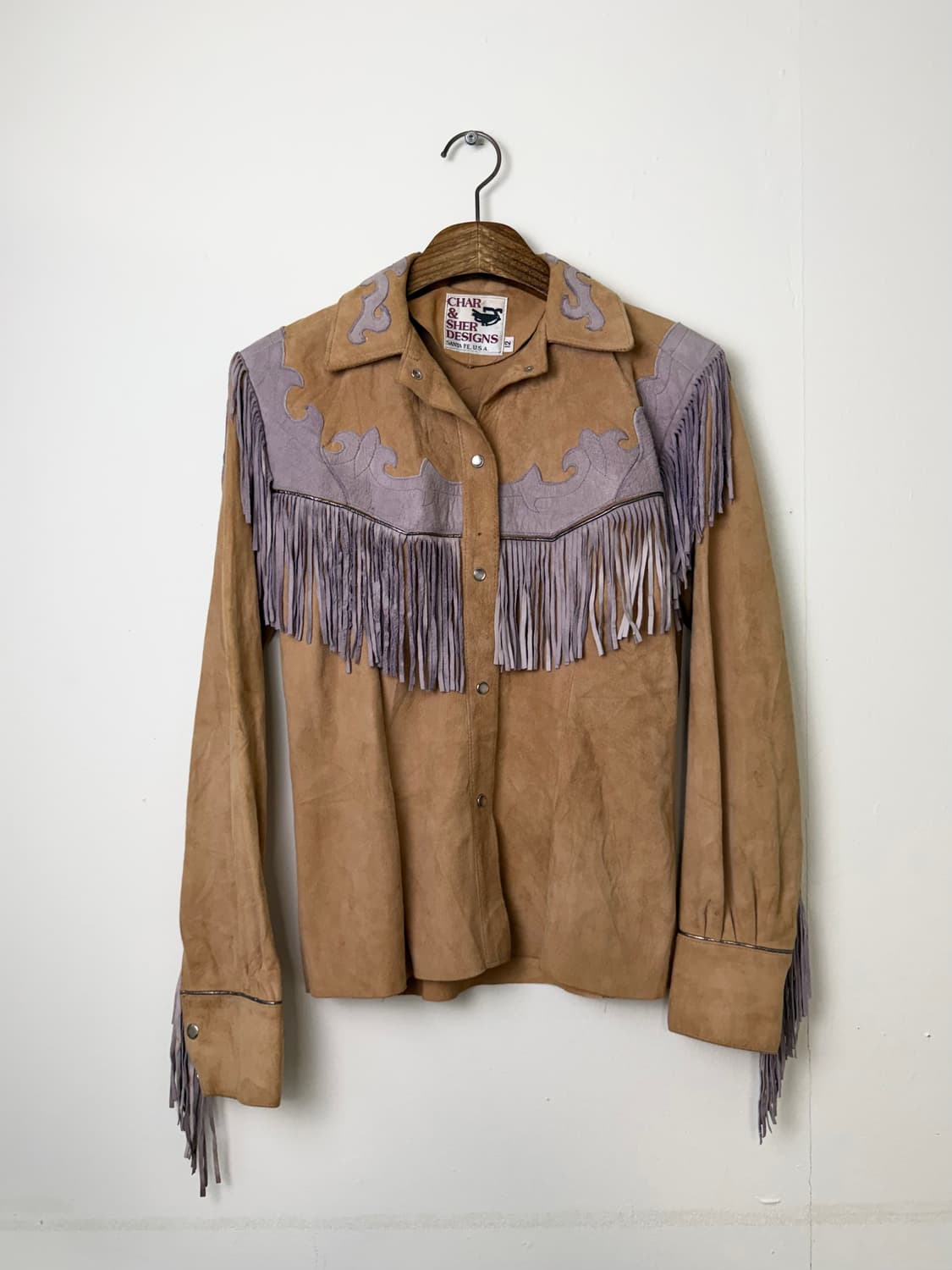 70s 빈티지 CHAR&SHER DESIGNS 디어 스킨 레더 재킷 상품이미지1