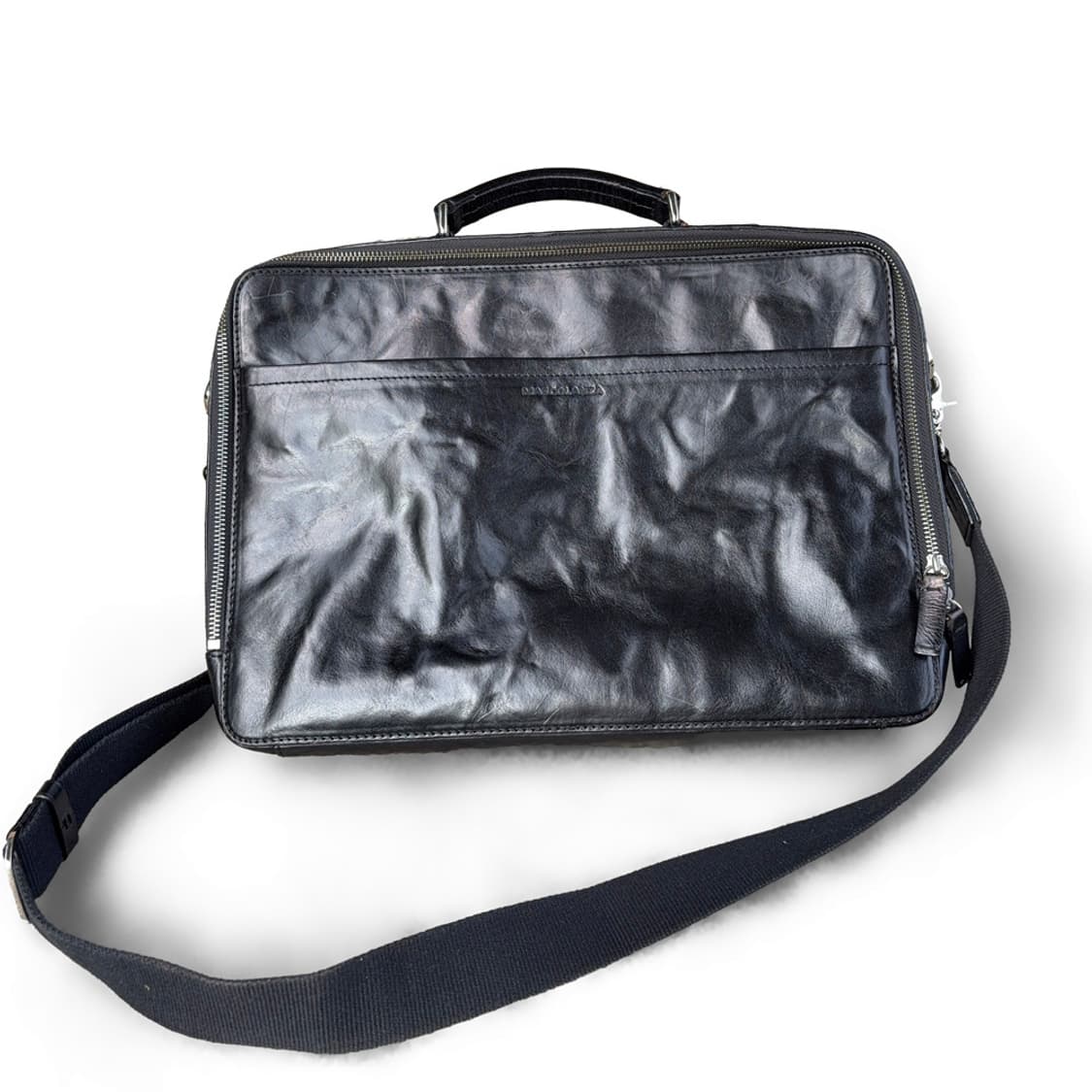 Mascolanza Black Leather Brief Bag 상품이미지1