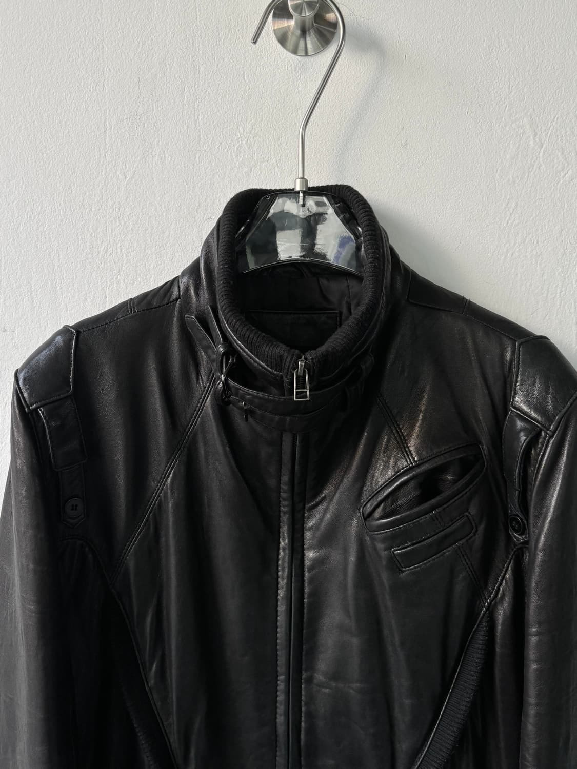 캘빈클라인 램스킨 바이커 레더 블루종  상품이미지3