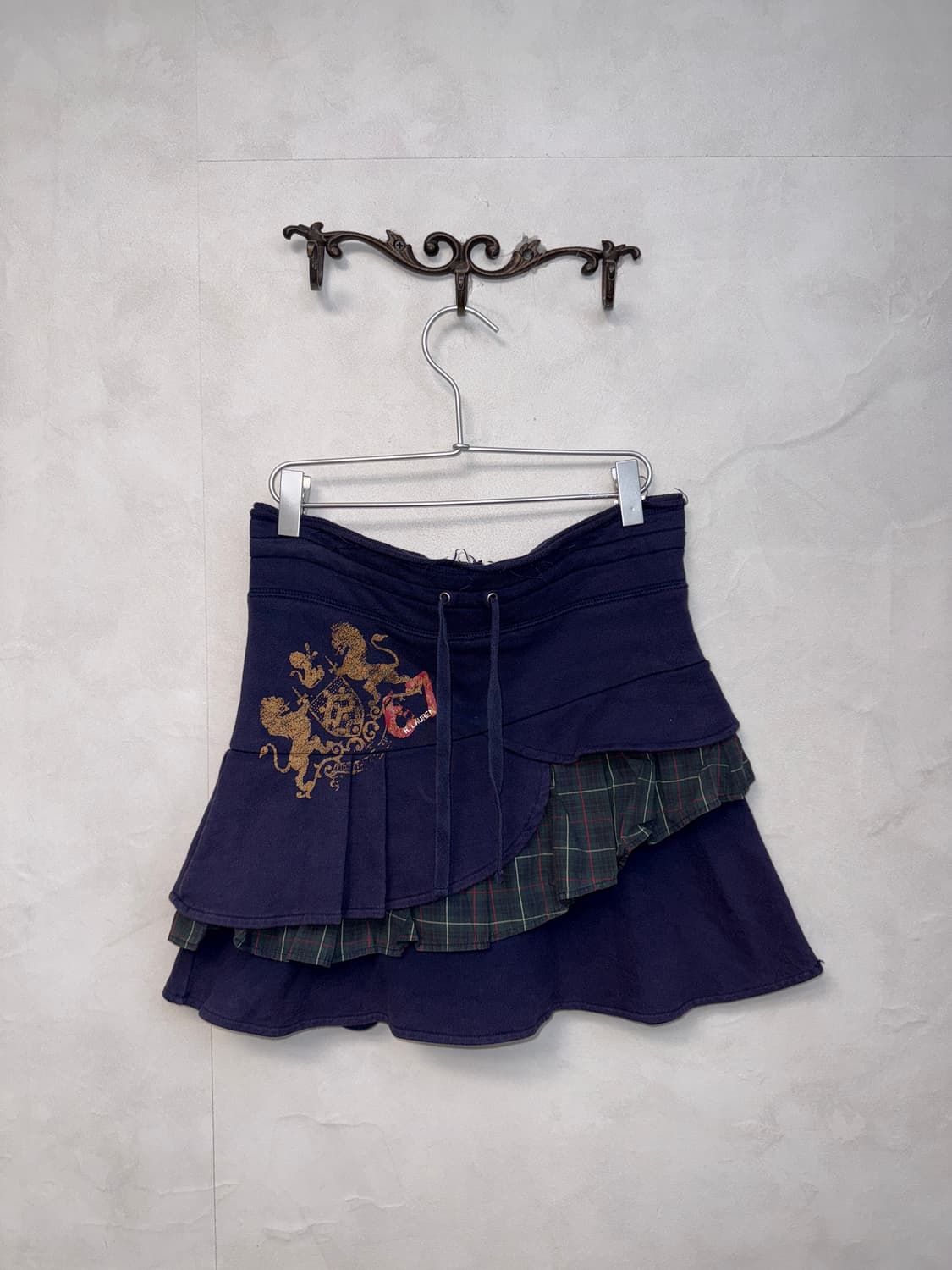 Ralph Lauren dark navy check cancan sk 상품이미지1