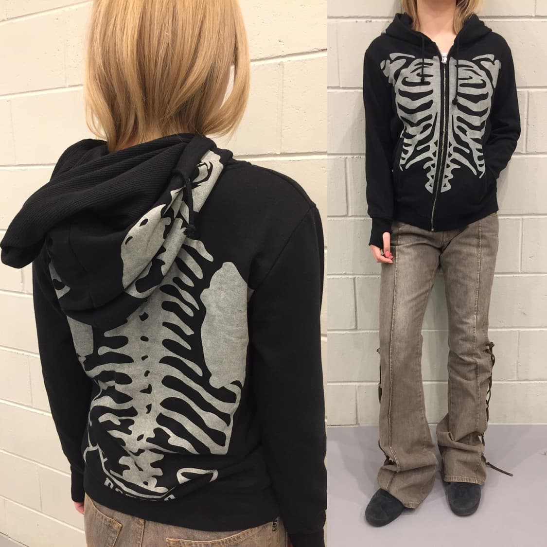 ESTILO 스컬 후드집업 상품이미지1