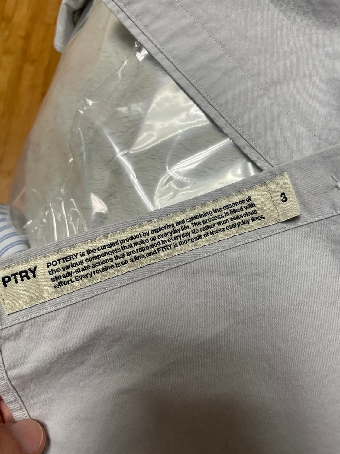 포터리 캐주얼 셔츠 그레이 3사이즈 상품이미지4