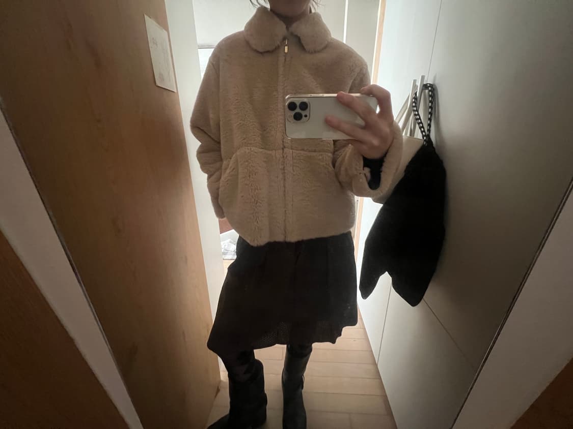 베이지 무스탕 상품이미지1