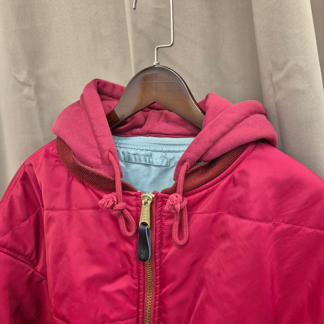 알파인더스트리 리버서블 후드 ma-1 봄버 점퍼 S 상품이미지3