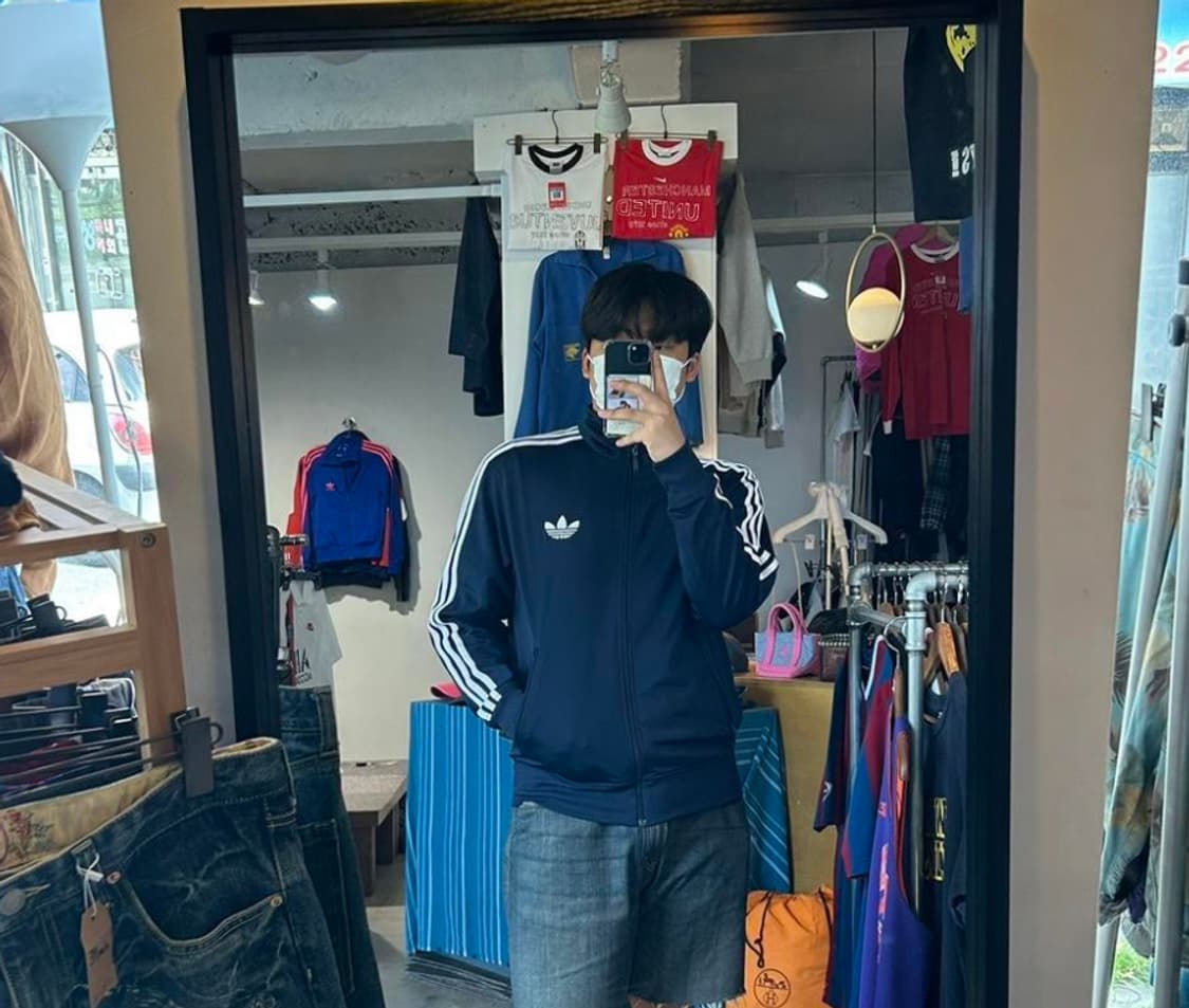 XXL) 아디다스 파이어버드 네이비 삼선 져지 트랙탑 상품이미지8